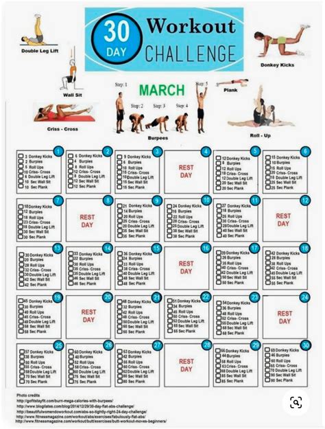30 Day Fitness Challenge .